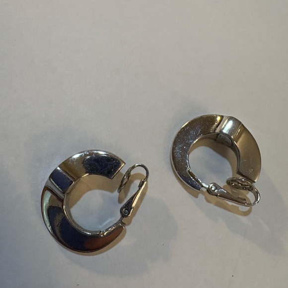 Vintage Givenchy Silver-Tone Earrings - Picture 1 of 8